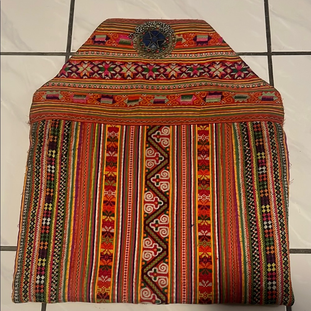 Colorful Embroidered Clutch or Laptop Case